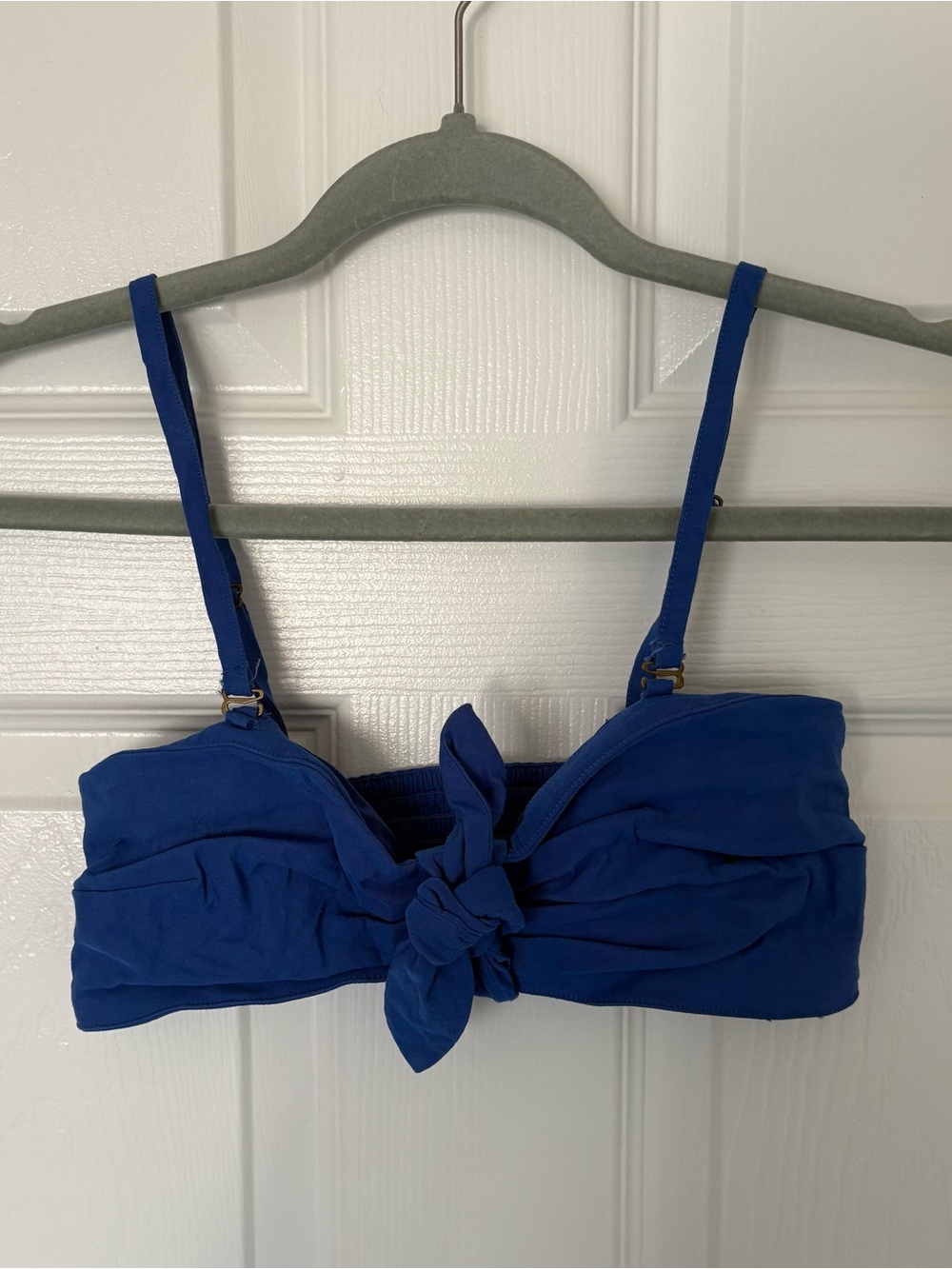 Maeve by Anthropologie Blue Tie Front Crop Top | Size US 00